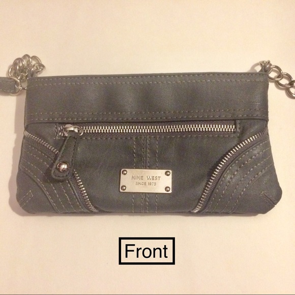 Charcoal gray Nine West mini cross-body purse - Picture 2 of 6
